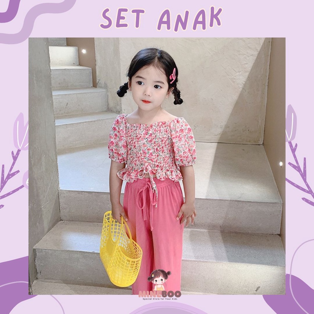 mineboo - SET MITZU SK2020180 OF SHOULDER EBVAnak Import Uisa 2-5th Jeans Premium/Setelan baju Import premium sabrina celana kulot