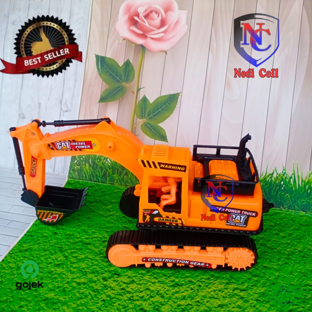 mainan Anak beko excavator Mobil Traktor Konstruksi PC Construction