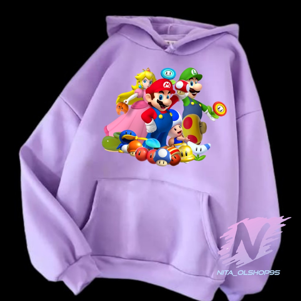 hoodie anak super mario bros