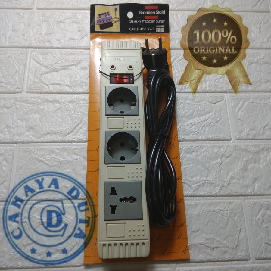 Stop Kontak BRANDEN STAHL 3 Lubang