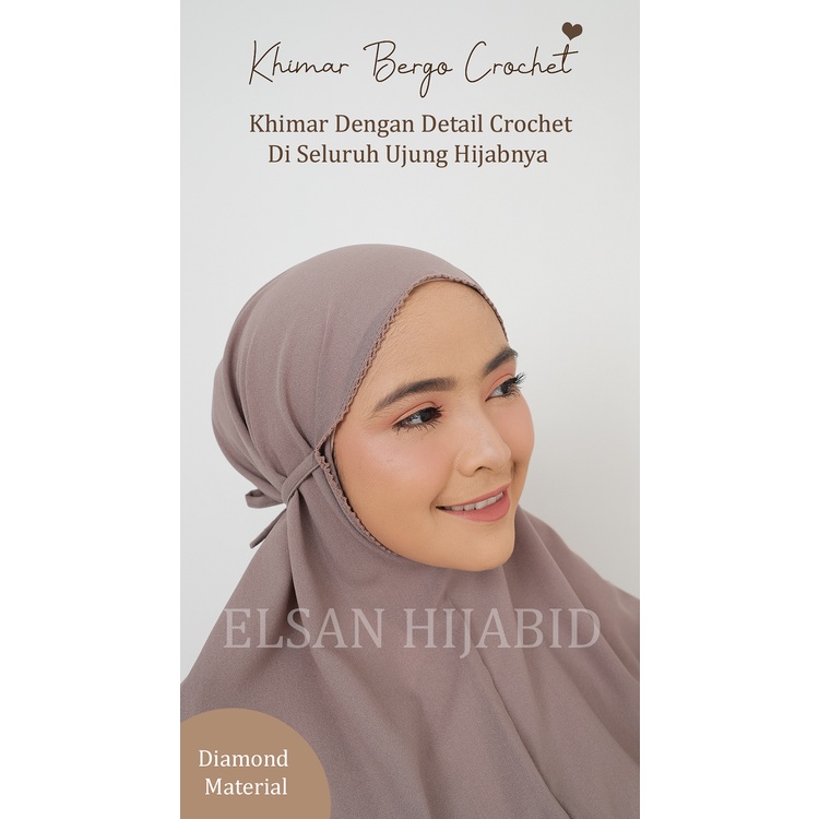 Jilbab Khimar Bergo Crochet full crochet