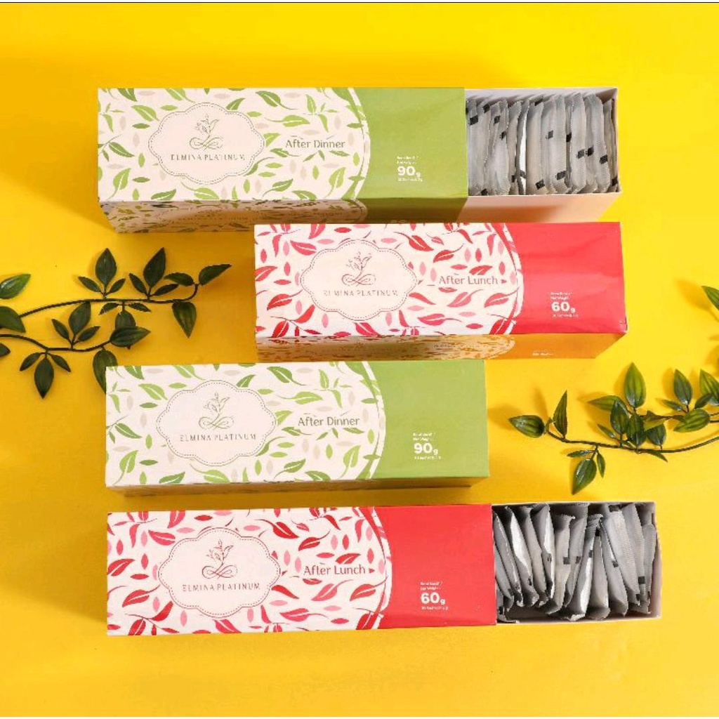 ELMINA SLIM / ELMINA PLATINUM / TEH HERBAL ELMINA SLIM SUPER DETOX SLIMMING TEA / SLIM TEA AFTER LUN