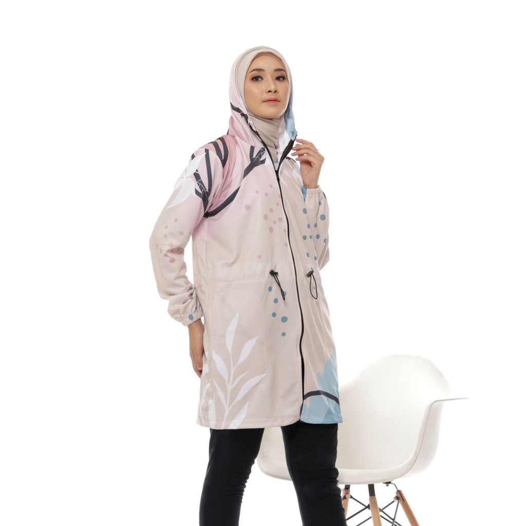 Jaket Printing Wanita - Jaket Olahraga Sepeda Gowes Wanita (Bukan Parasut)-Putri