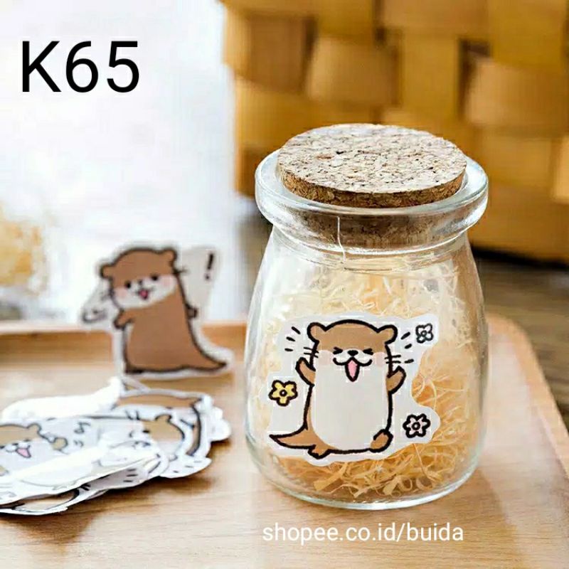 Stiker Sticker Aesthetic K65 Squirrel Tupai Mouse Hamster super cute dekorasi hiasan buku diary dll