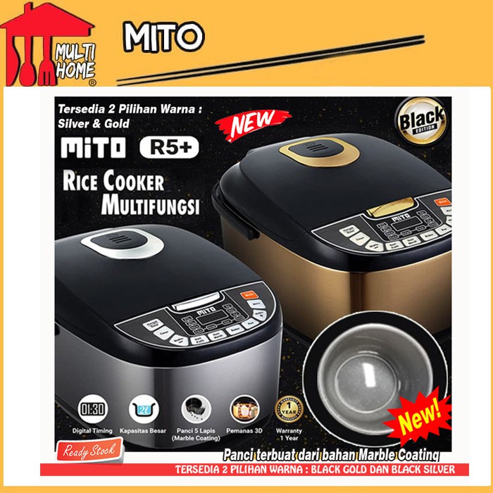 Rice Cooker Digital MITO R5 PLUS 8 in 1 KAPASITAS 2 liter