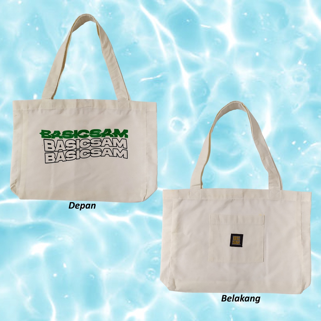 Totebag Canvas Basicsam || Totebag Wanita | Tas Canvas