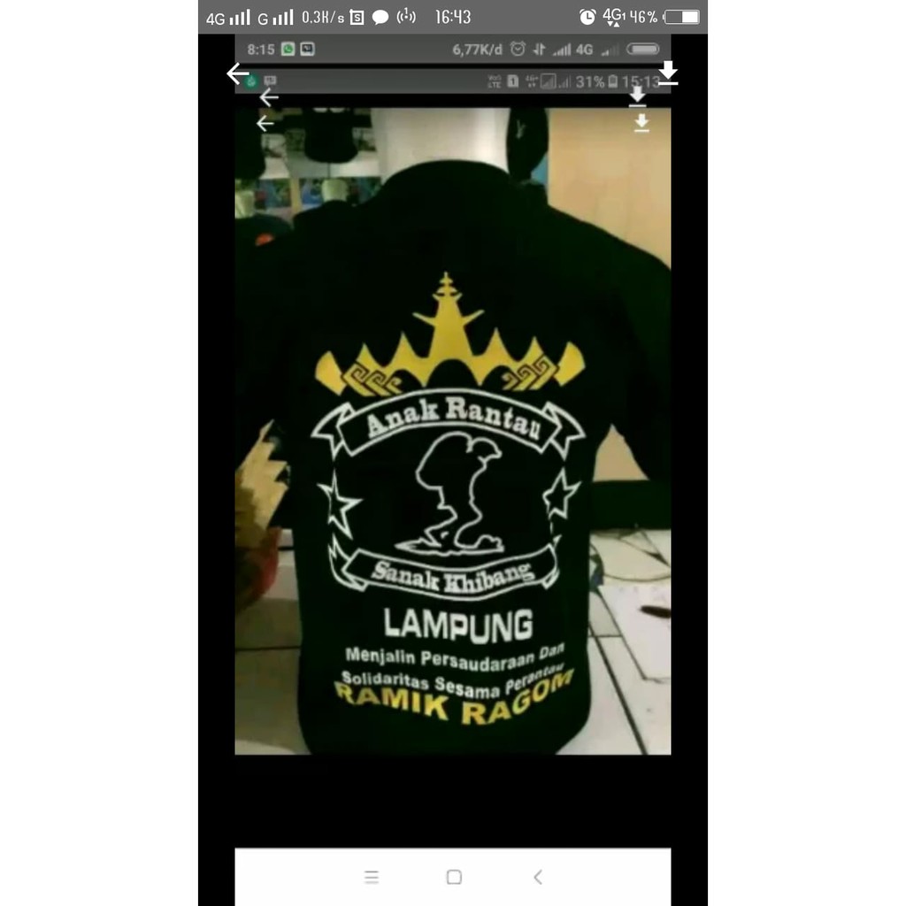 BAP KAOS BAJU TSHIRT ANAK RANTAU LAMPUNG SANAK KHIBANG TERLARIS