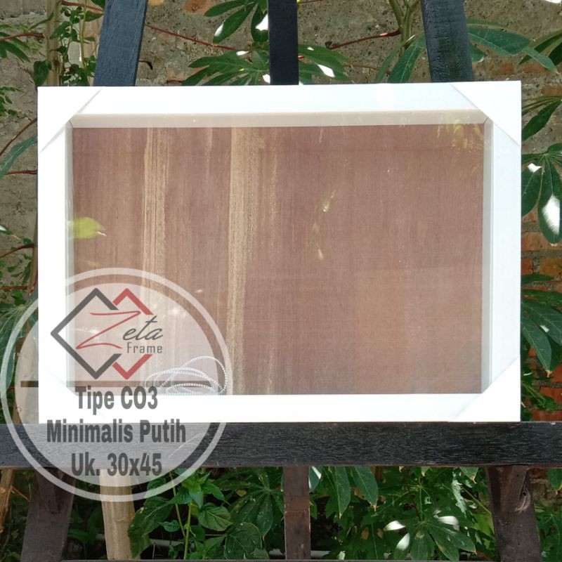 Tipe CO3 - Pigura Scrapframe Minimalis putih - Pigura 3D - Frame Mahar Minimalis Uk .30x45