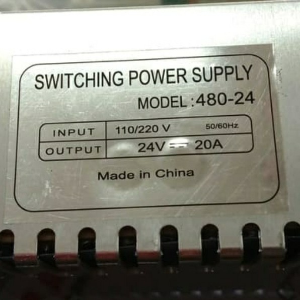 SWITCHING POWER SUPPLY 24V 20A HIGH QUALITY