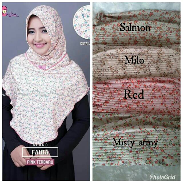 Bergo fahira bergo escudo motif jilbab motif escudo jilbab syari