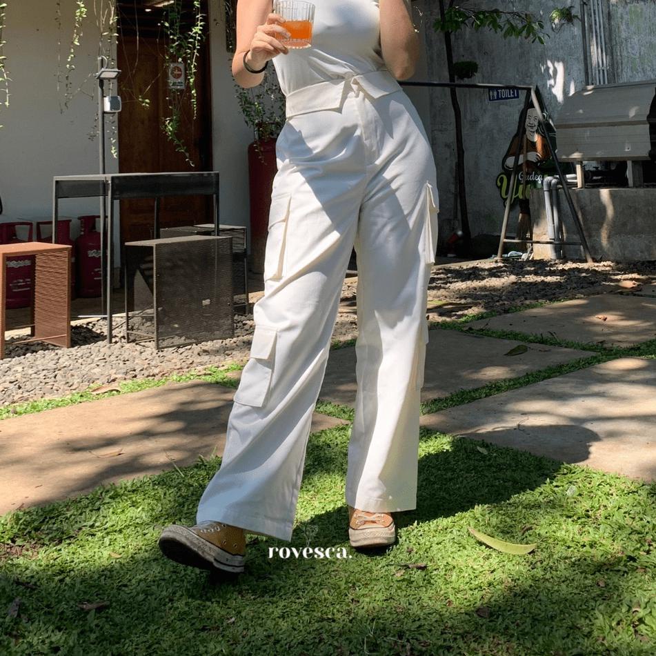 Murah ROVESCA - YERI CARGO PANTS / Celana Kargo Double Saku