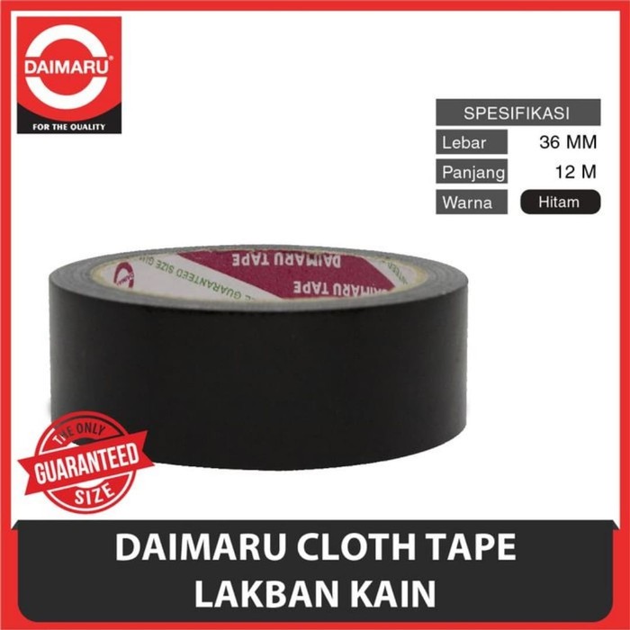 

Lakban Kain Hitam Daimaru 36mm/Lakban Cloth Tape Daimaru 1.5inc/Linen/Lakban Jilid