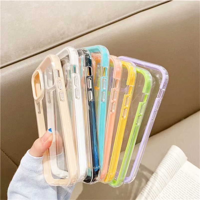 Sold Out iPhone 13Pro Phone Case iPhone13 12 11 Pro Max Xs Max X Xr iPhone 7 8 6 6s Plus 7p 8p 2 In 1 Colorful Fresh Clear TPU Soft Silicone Anti-dirty Phone Back Case