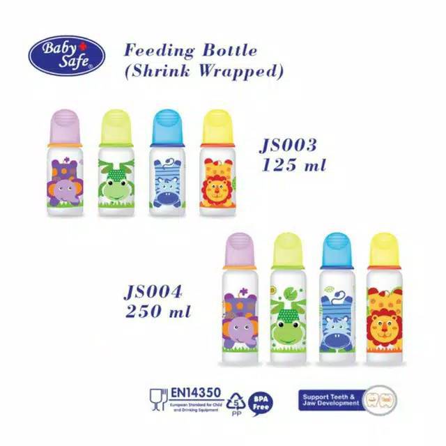 BABY SAFE - BOTOL SUSU BAYI 125 ML (JS003) / 250 ML (JS004) / 250 ML (JS005)/BOTOL SUSU