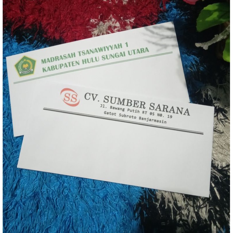 

Cetak kop amplop resmi/kotak