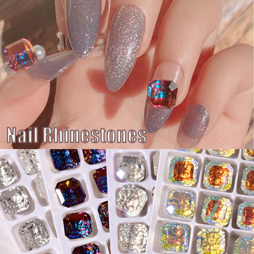 Needway   Kuku Berlian Imitasi DIY Relief Lotus Diamonds Shiny Manicure Ornaments