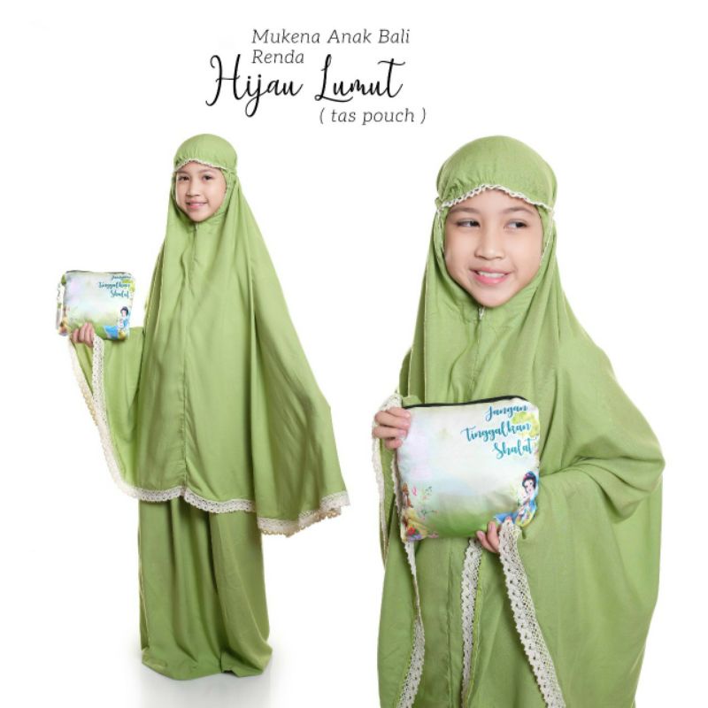 MUKENA ANAK BALI RENDA (5-11 TAHUN) POUCH | GROSIR MUKENA ANAK MURAHH