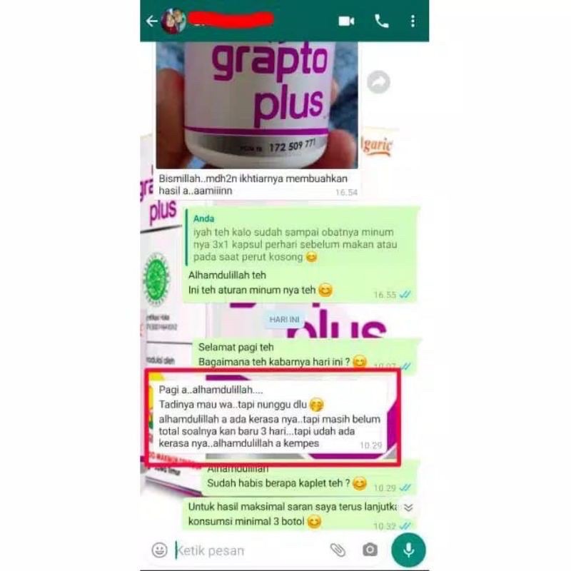( Bisa Cod ) GRAPTO PLUS - Obat Herbal Wasir - Mengatasi Ambein - BAB Berdarah Susah BAB - Benjolan-2