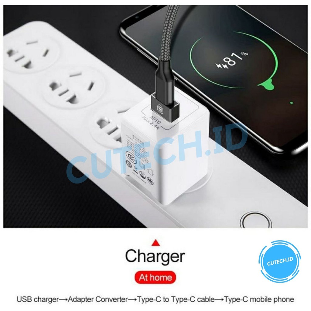 Baseus OTG Converter Adaptor USB A to Type C kode CAAOTG-01 CATJQ-01 (Support Fast Charging)