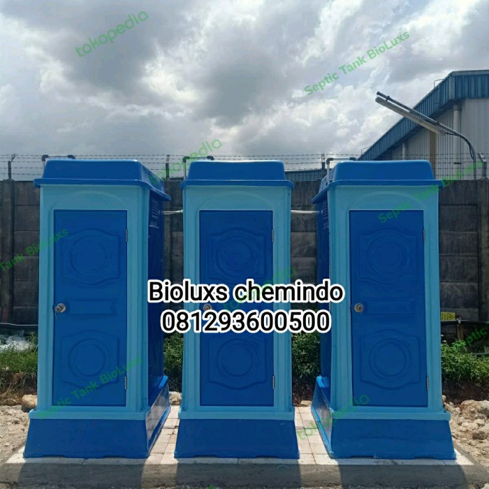 Jual Toilet Portable WC Jongkok Bioluxs Biru Frp | Shopee Indonesia