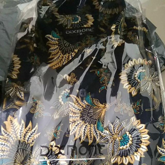 Kemeja Batik Pria Lengan Pendek Bs67 Katun Motif Modern Dixmont Semi Slim Fit Premium