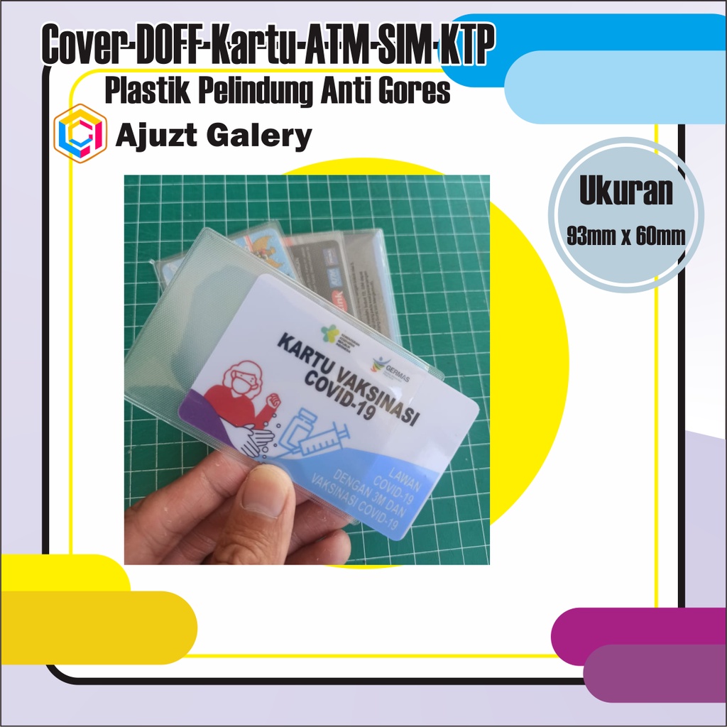 

COVER PLASTIK KARTU ATM SIM KTP PLASTIK PELINDUNG KARTU