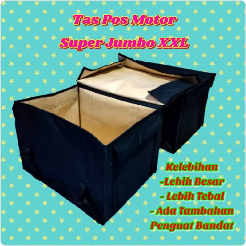 Tas Pos PUTRA JAYA SUPER JUMBO/ Tas Motor SUPER JUMBO XXL Paling Besar / Srandul / Rengkek / Kurir