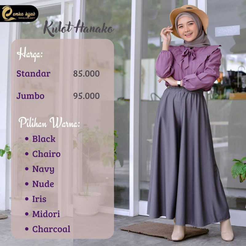 KULOT HANAKO BY emka hijab original