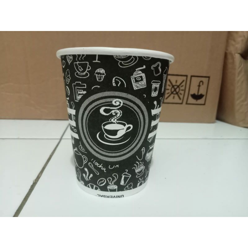 Jual Paper Cup 8oz Motif Gelas Kertas Kopi Tahan Panas 240ml Murah 1roll 50pcs Shopee Indonesia 9456