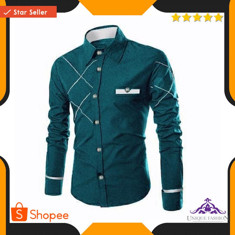 Kemeja Giordano Tosca Sc Kemeja Pria Katun Hijau Tosca