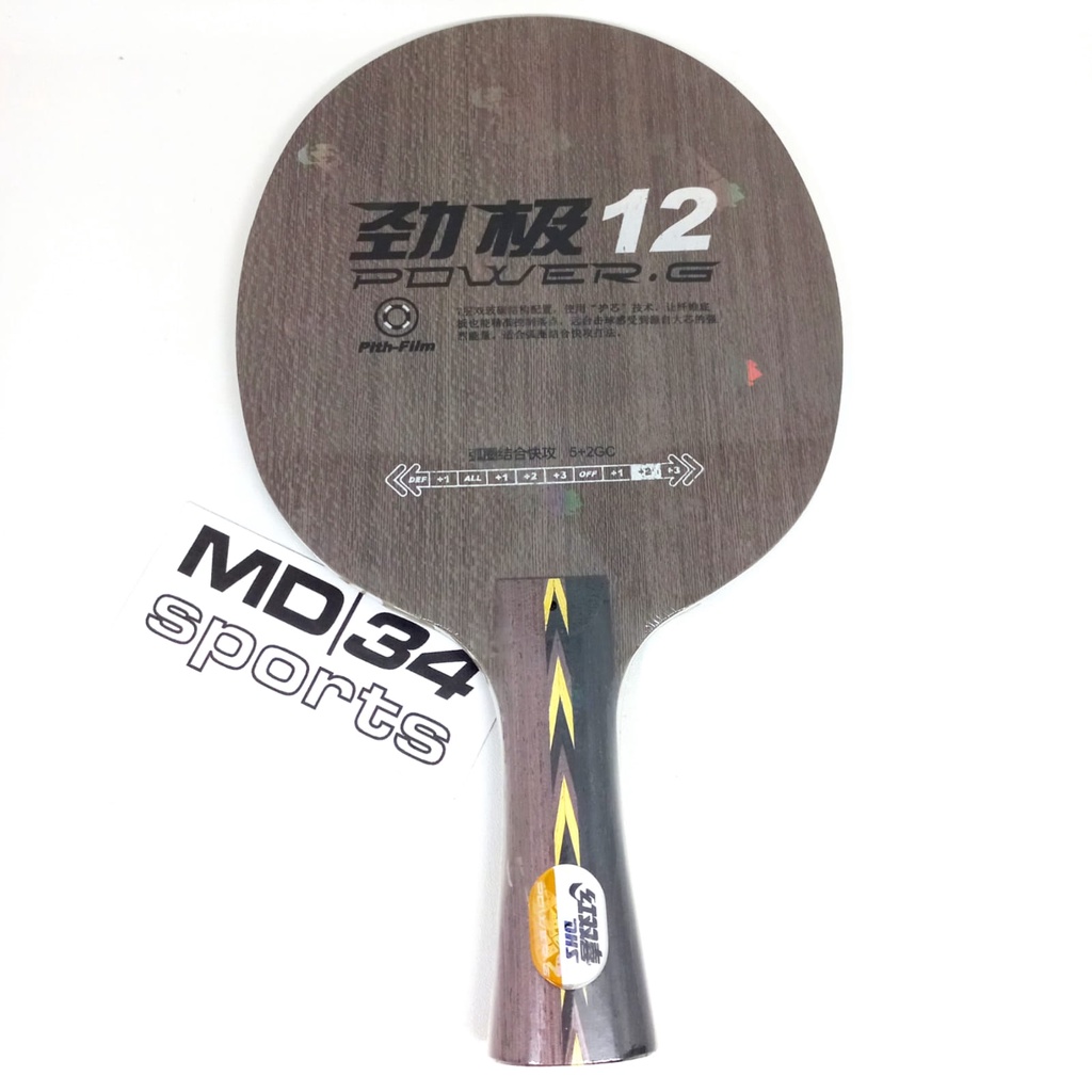 KAYU DHS PG12 / DOUBLE HAPPINES POWER-G 12 / Kayu / Blade / Bet Pingpong Murah