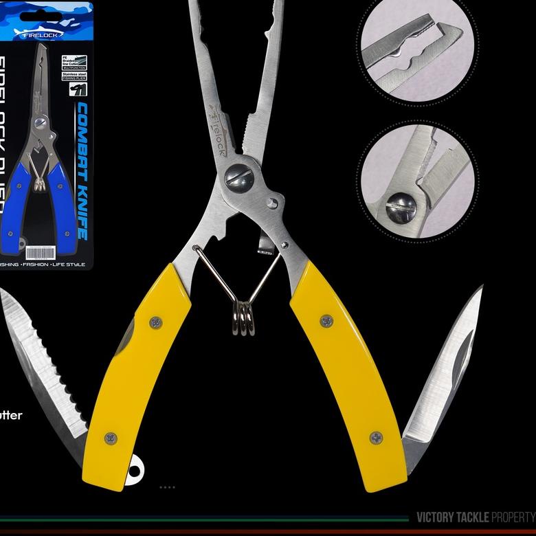 ℮ TANG PANCING / FIRELOCK FISHING PLIERS COMBAT KNIFE ➵