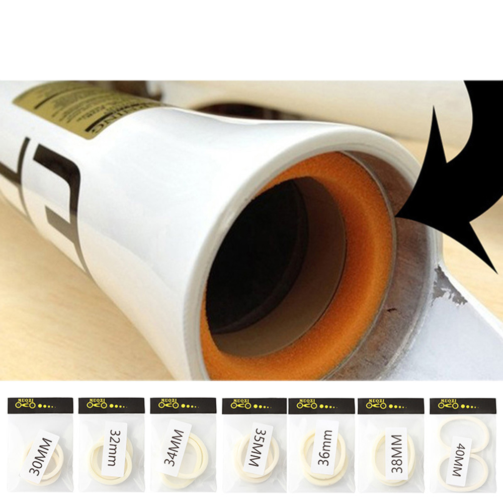 Lanfy 2 Pcs / Pak Ring Seal Fork Depan Sepeda Mtb Bahan Busa Ukuran 30 / 32 / 34 / 35 / 36 / 38 / 40mm