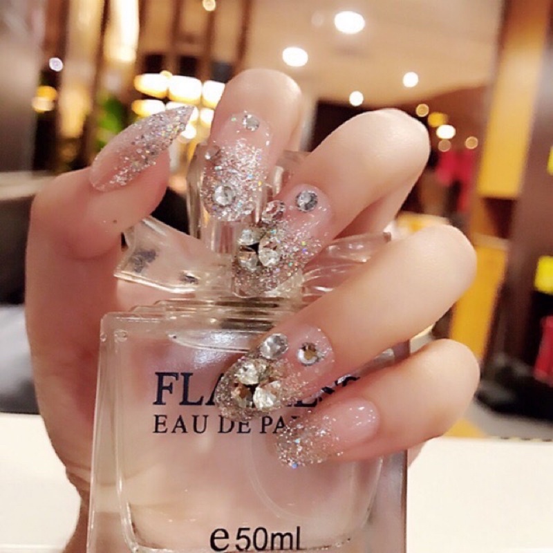 Kuku Palsu 【 B67，lem cair】Nikah kuku Wedding False Nailart Pengantin Tangan