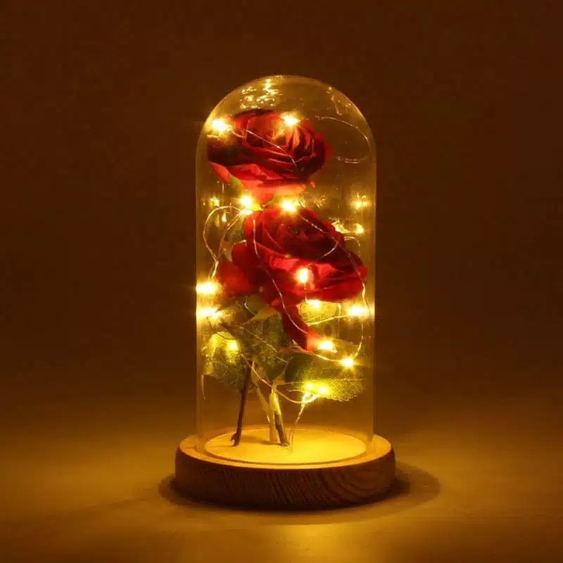 Bunga Valentine Flower Dome Bunga Lampu