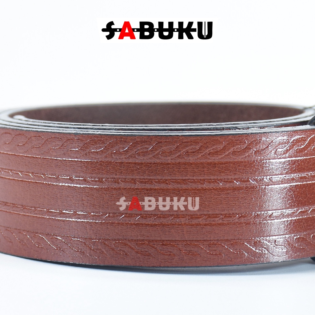 Ikat Pinggang Pria Kulit Imitasi Model Tusuk Jarum Gesper Pria Men Belt - 154