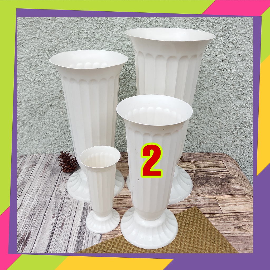 1437NO2 / Pot bunga plastik tropy piala No.2 / Vas bunga plastik tanaman Artificial gaya Nordic