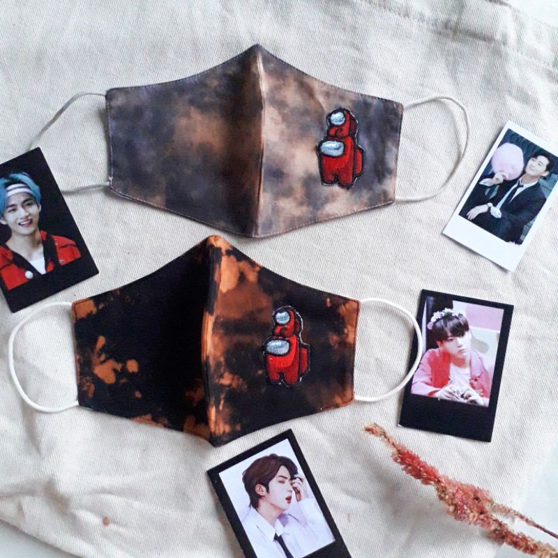 Masker kain 3 plu/ among us mask/masker kain anak dewasa/ masker kain custom