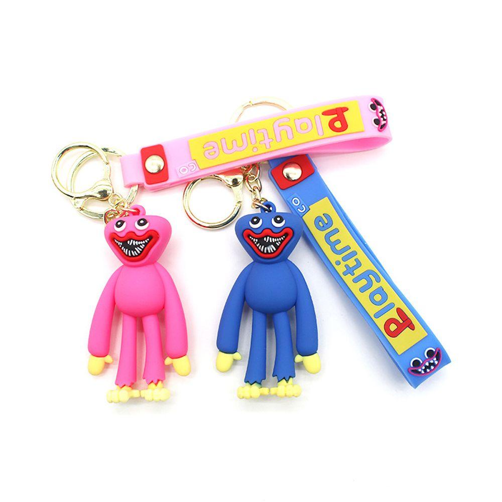 Needway Wanita Gantungan Kunci Kepribadian Lucu Mainan Liontin Huggy Wuggy Desain Kartun Alloy Cartoon Key Holder