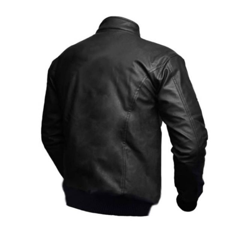 Jaket Kulit Jumbo Big size Bomber Pria XXL - XXXL Premium Jacket Semi kulit  Motor Anti Air Waterproof Keren Oversize  Distro Bikers Hitam Coffee Tebal Touring