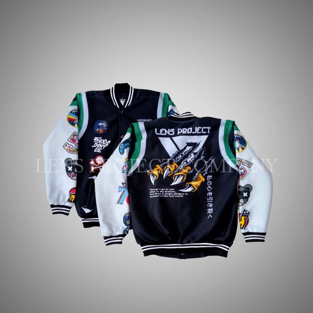 LENS/JAKET BOMBER PRIA/JAKET BOMBER BISBOL/ BASEBALL/ BOMBER SUKAJAN/JAKET BOMBER MURAYAMA/MURAYAMA/HIGH AND LOW/ JAKET ORIGINAL JEPANG/ JAKET KASUAL-Cakar