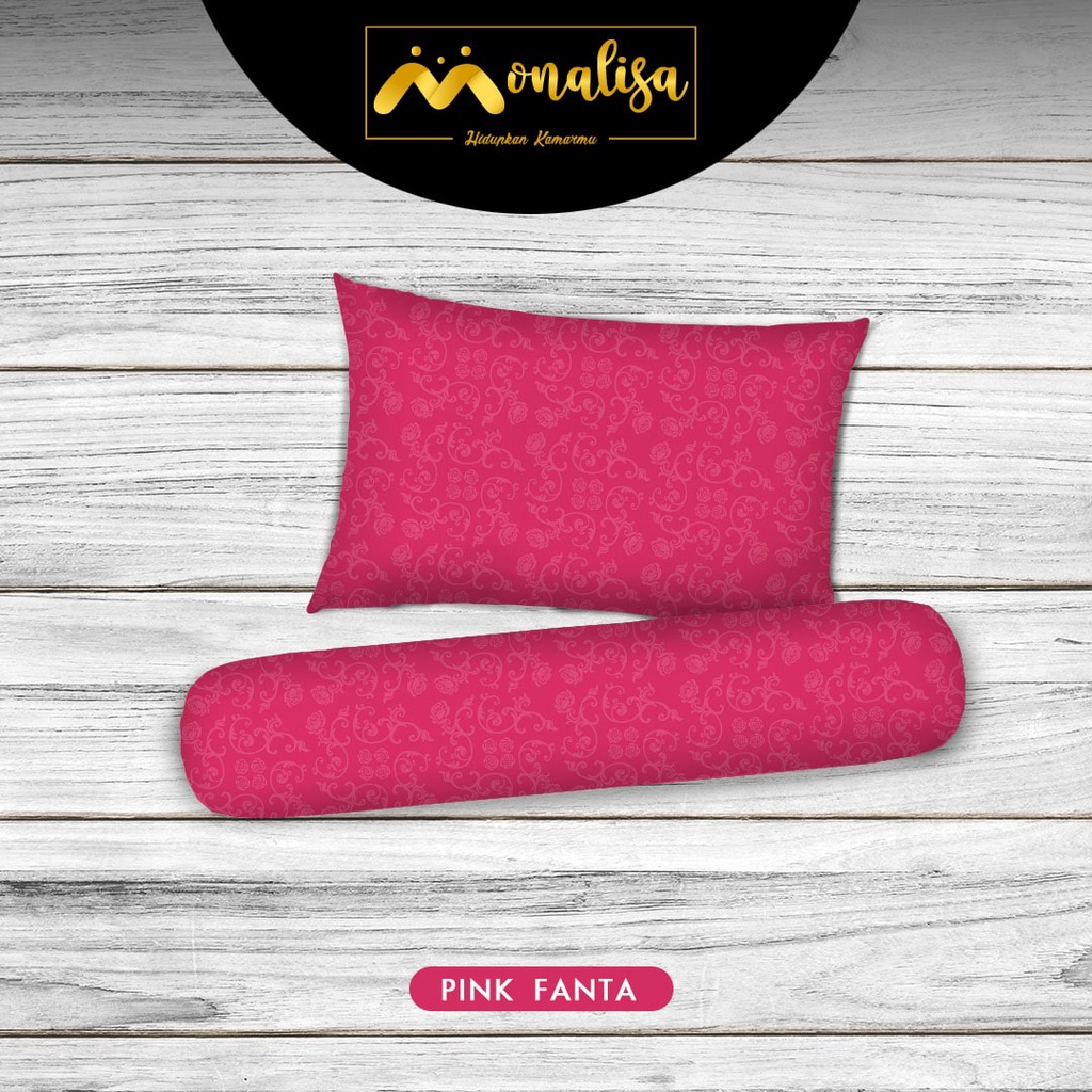 Monalisa Emboss BedCover SET Sprei Uk 100/120 - Pink Fanta