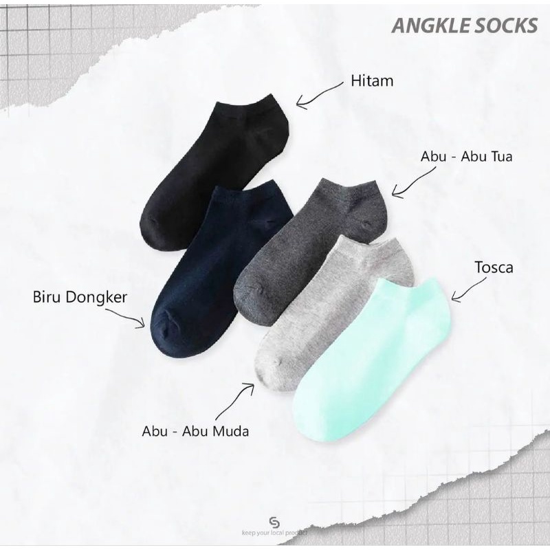 Kaos Kaki Mata Kaki / Kaos Kaki Semata Kaki / Kaos Kaki Ankle / Kaos Kaki Polos / Kaos Kaki Unisex