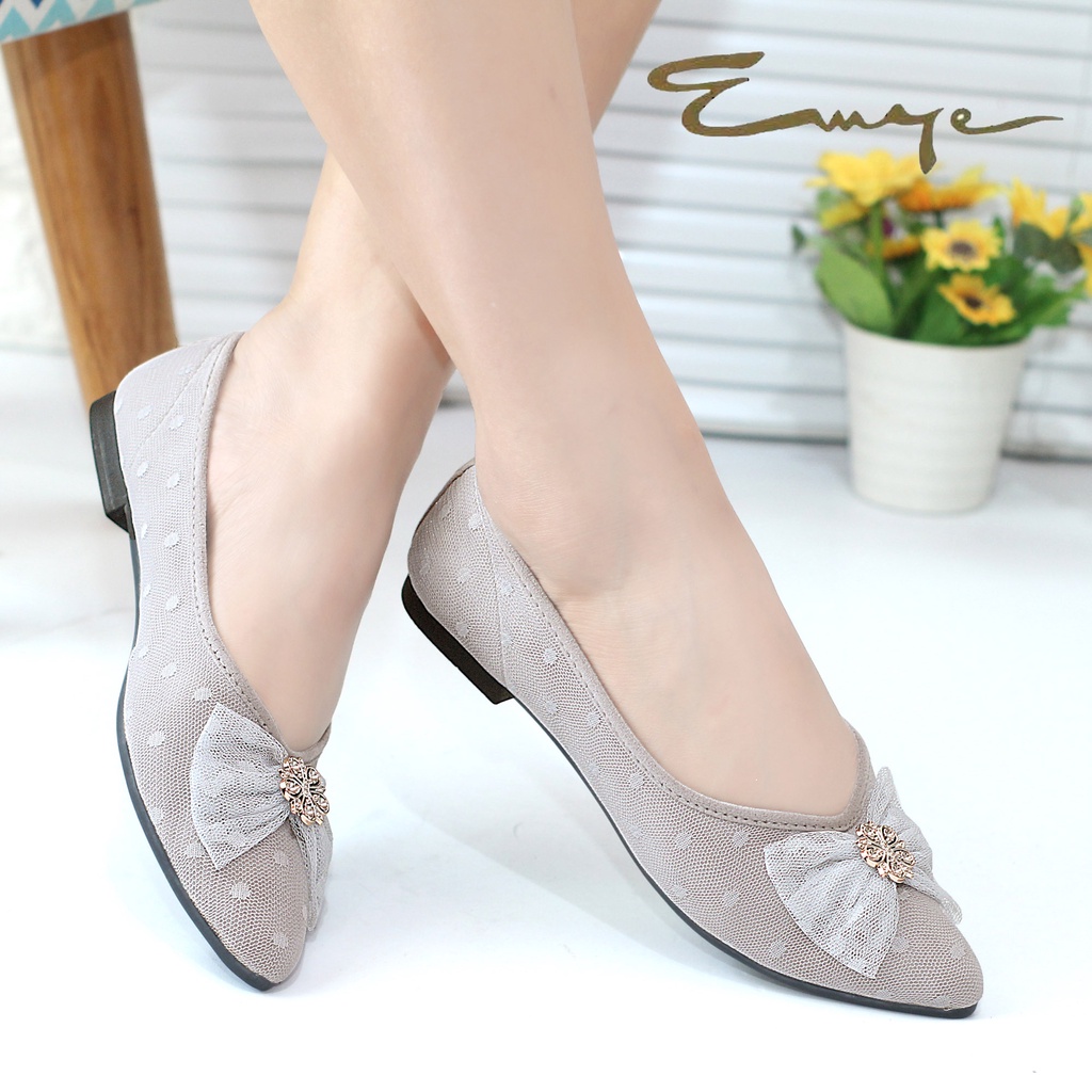 Sepatu Balet Flat Shoes Wanita Terbaru size 41 - 37 Tulle Dote 8 Warna I Sepatu Flatshoes Wanita Termurah