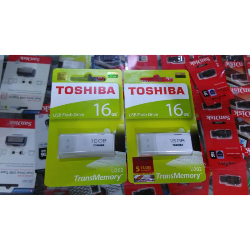 PROMO FLASHDISK TOSHIBA = KIOXIA 16 GB ,USB 2.0 ORIGINAL ASLI ,BUKAN KW ..garansi resmi 6 thn
