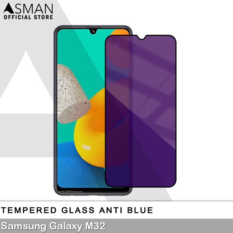 Tempered Glass Blue Light Full Lem Samsung Galaxy M32 4G Anti Radiasi Screen Protector