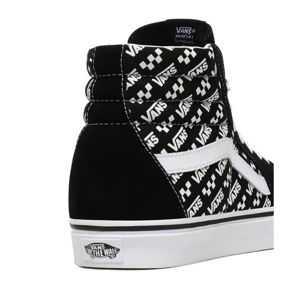 SEPATU VANS OFF THE WALL | SK8 HI LOGO REPEAT BLACK TRUE WHITE