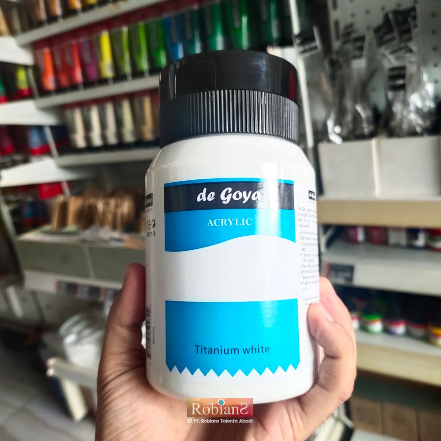 

Cat Lukis / Cat Akrilik De Goya Acrylic Paint Uk. 500 ml. - Titanium White