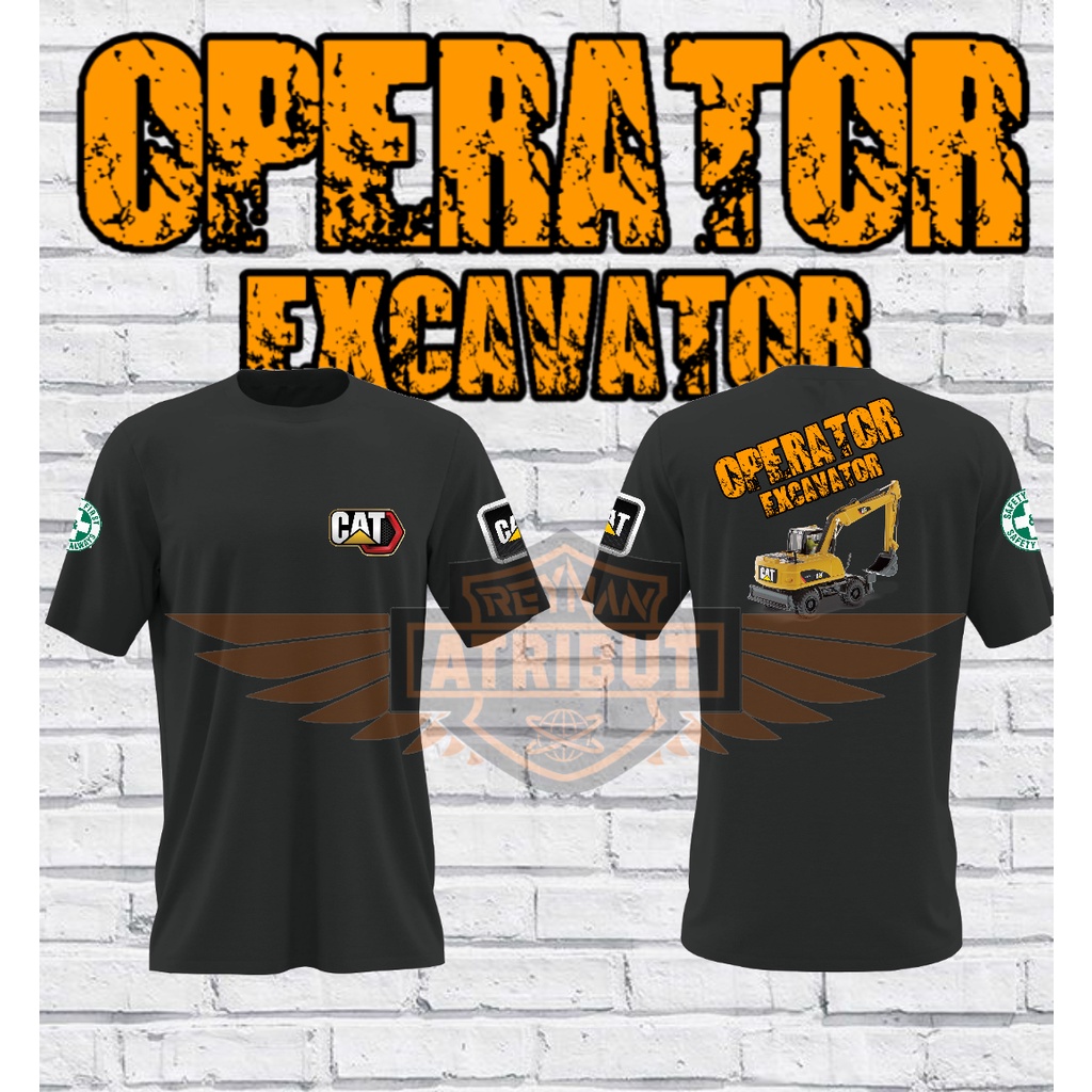 kaos operator excavator/ kaos lengan pendek operator excavator/ kaos excavator/ T-Shirt excavator