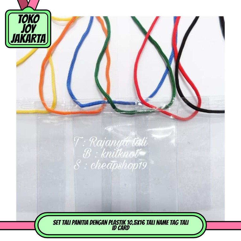 

set tali panitia dengan plastik 10.5x16 tali name tag tali id card